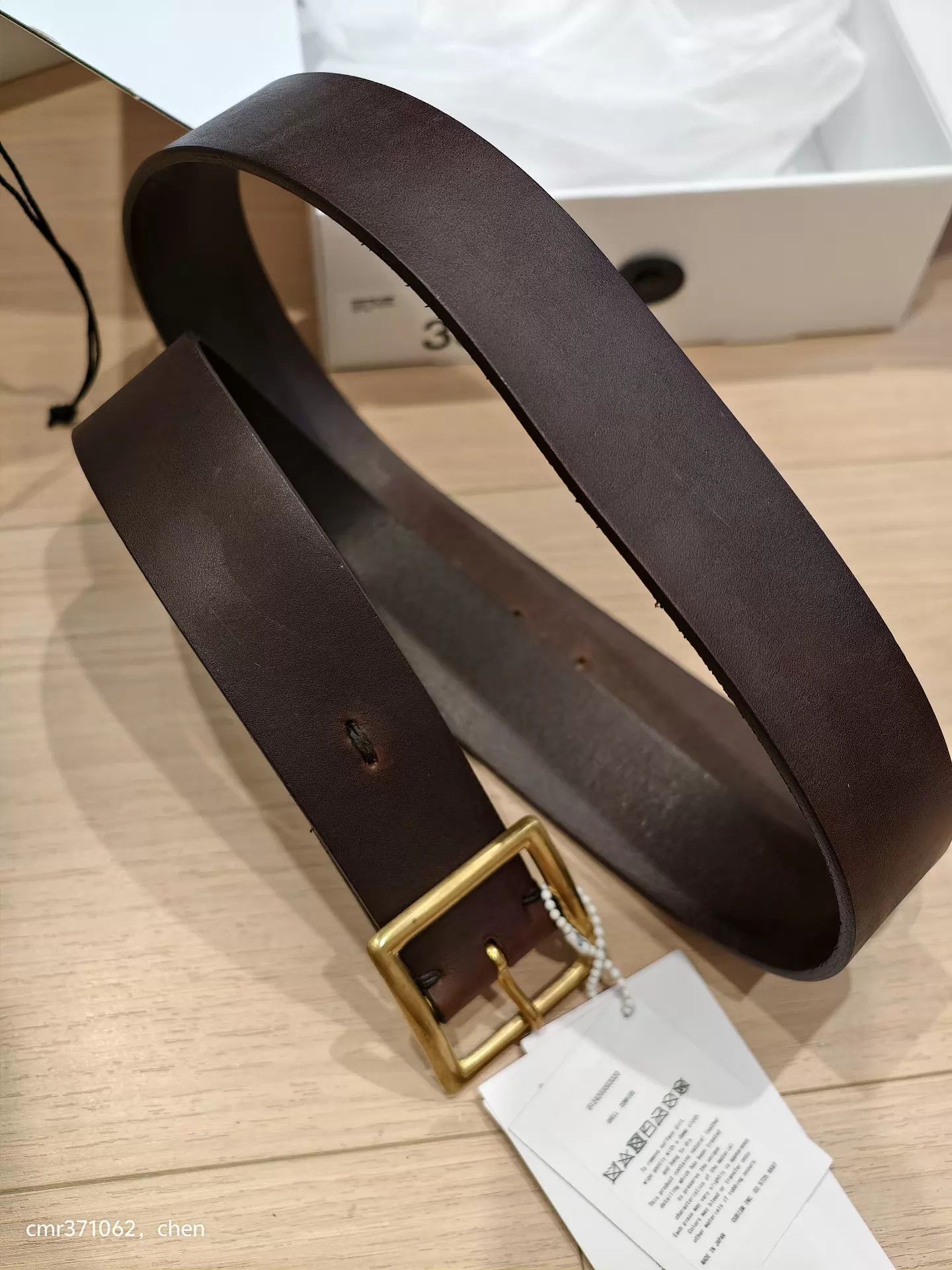 Visvim VISVIM 24AW PLAIN BELT 40MM dk brown w38 Horween Size ONE SIZE - 3 Thumbnail