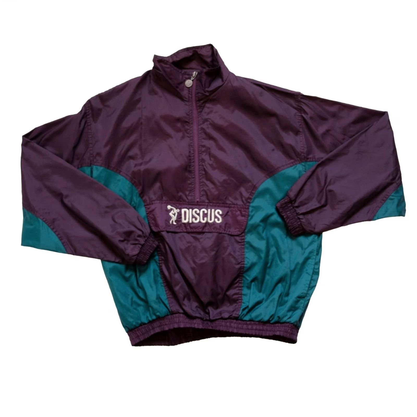 Etro VINTAGE DISCUS 90s RETRO NYLON JACKET MD RED 1/4 ZIP PULL OVER WINDHIKER MENS Size US M / EU 48-50 / 2 - 2 Thumbnail