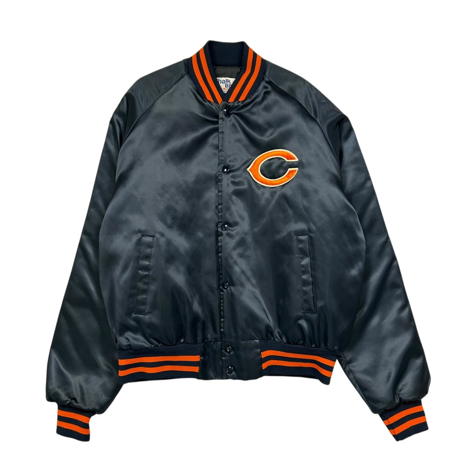 NFL VTG 90s NFL CHICAGO BEARS CHALK LINE SATIN JACKET Size US XL / EU 56 / 4 - 1 Thumbnail