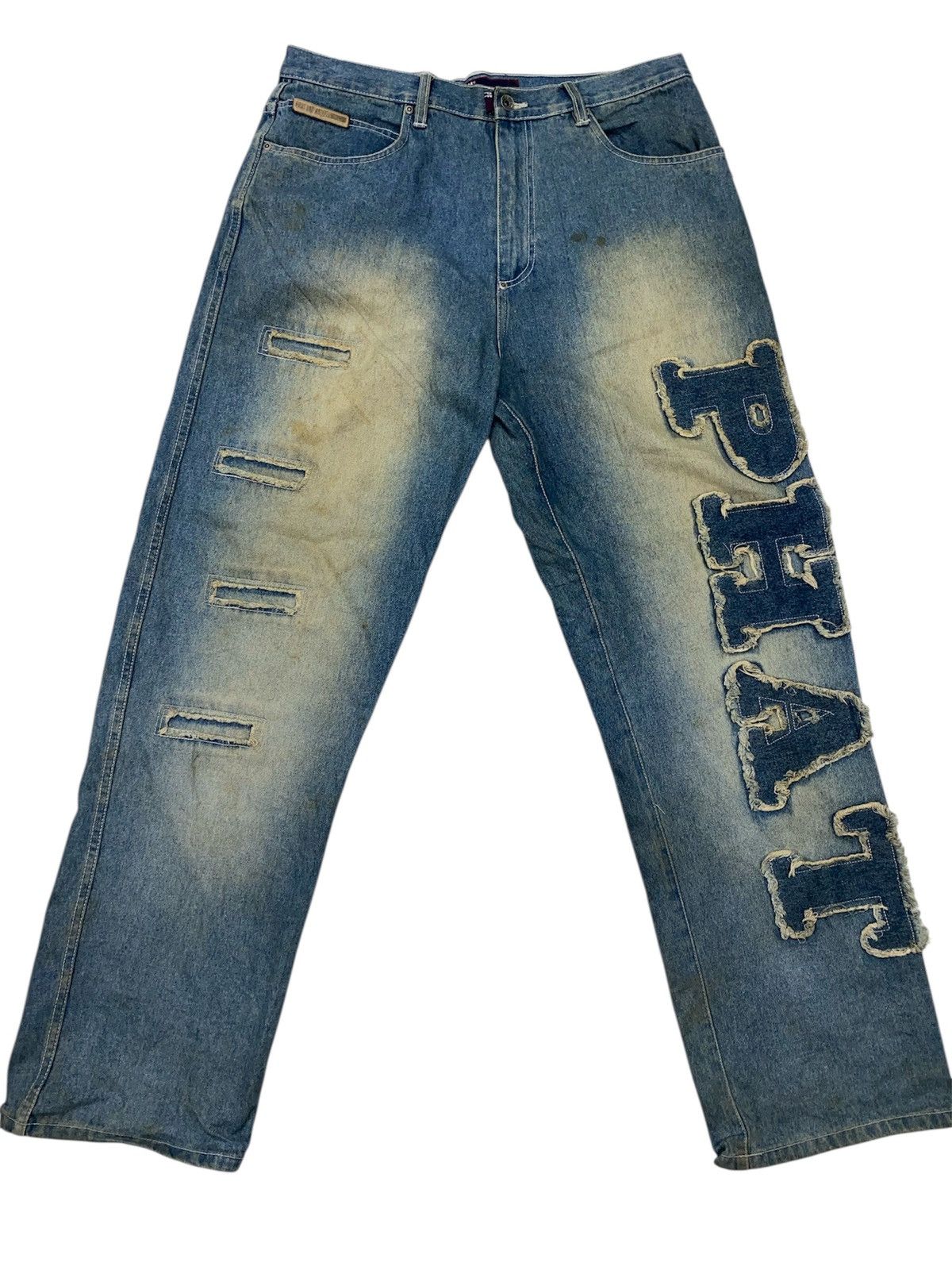 Phat Farm Y2k Phat Farm baggy spellout denim pants Size US 36 / EU 52 - 3 Thumbnail