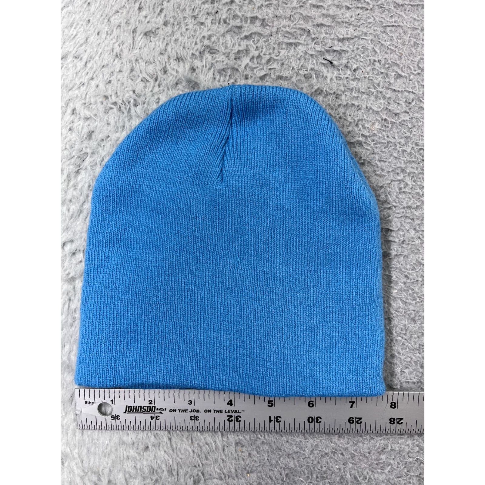 Vintage John 3:16 Beanie Hat Adult One Size Blue Acrylic Knit God So Loved The World Mens Size ONE SIZE - 3 Thumbnail