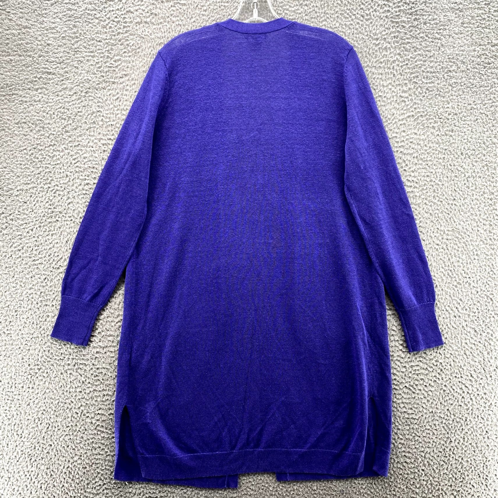 Vintage Halogen Duster Cardigan Women Medium Purple Linen Blend Corpcore Academia Office Cardigan Size M / US 6-8 / IT 42-44 - 5 Thumbnail