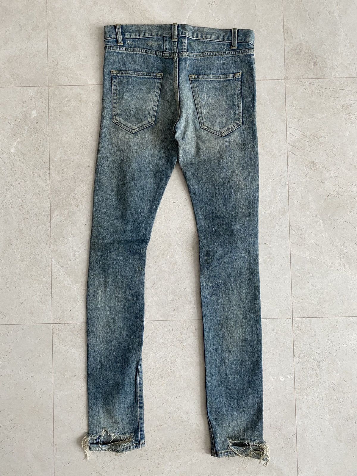 Hedi Slimane × Saint Laurent Paris 13AW Blowout Destroyed Runway Jeans Size US 28 / EU 44 - 5 Thumbnail