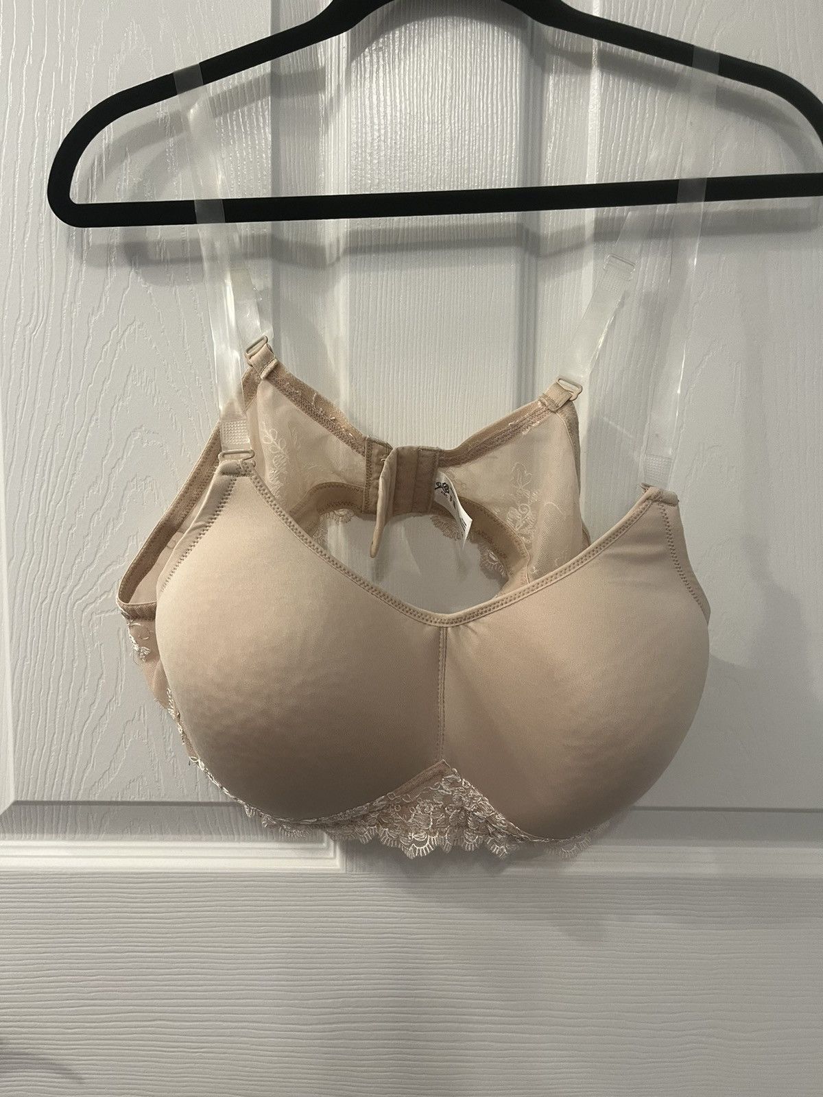Other ABC Size 42B beige lacy clear straps bra Size ONE SIZE - 3 Thumbnail