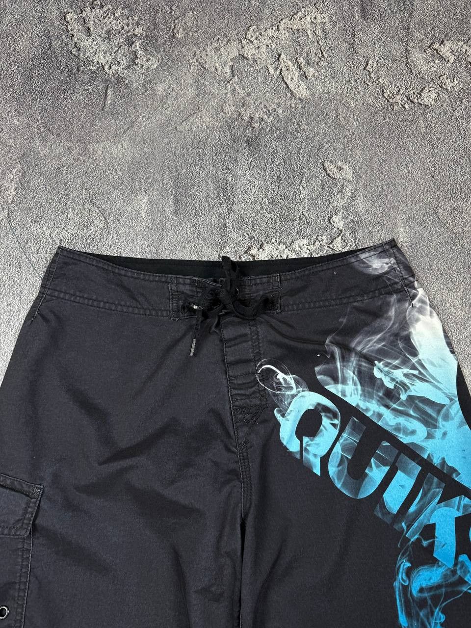 Quiksilver Y2K Quiksilver Blue Burn Flame 2000s Surf Style Vintage Size US 30 / EU 46 - 3 Thumbnail
