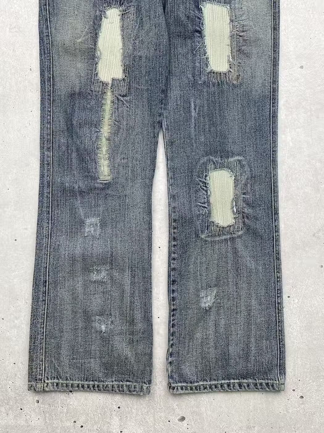 Japanese Brand × Vintage Vintage Faded Patched Jeans Size US 36 / EU 52 - 3 Thumbnail