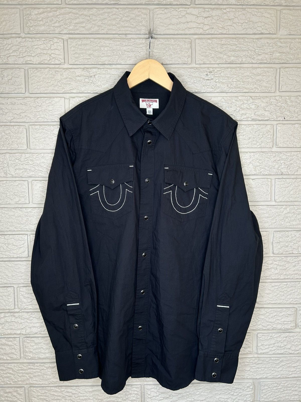 True Religion True Religion Black Western Pearl Snap Button Up Size US M / EU 48-50 / 2 - 1 Thumbnail