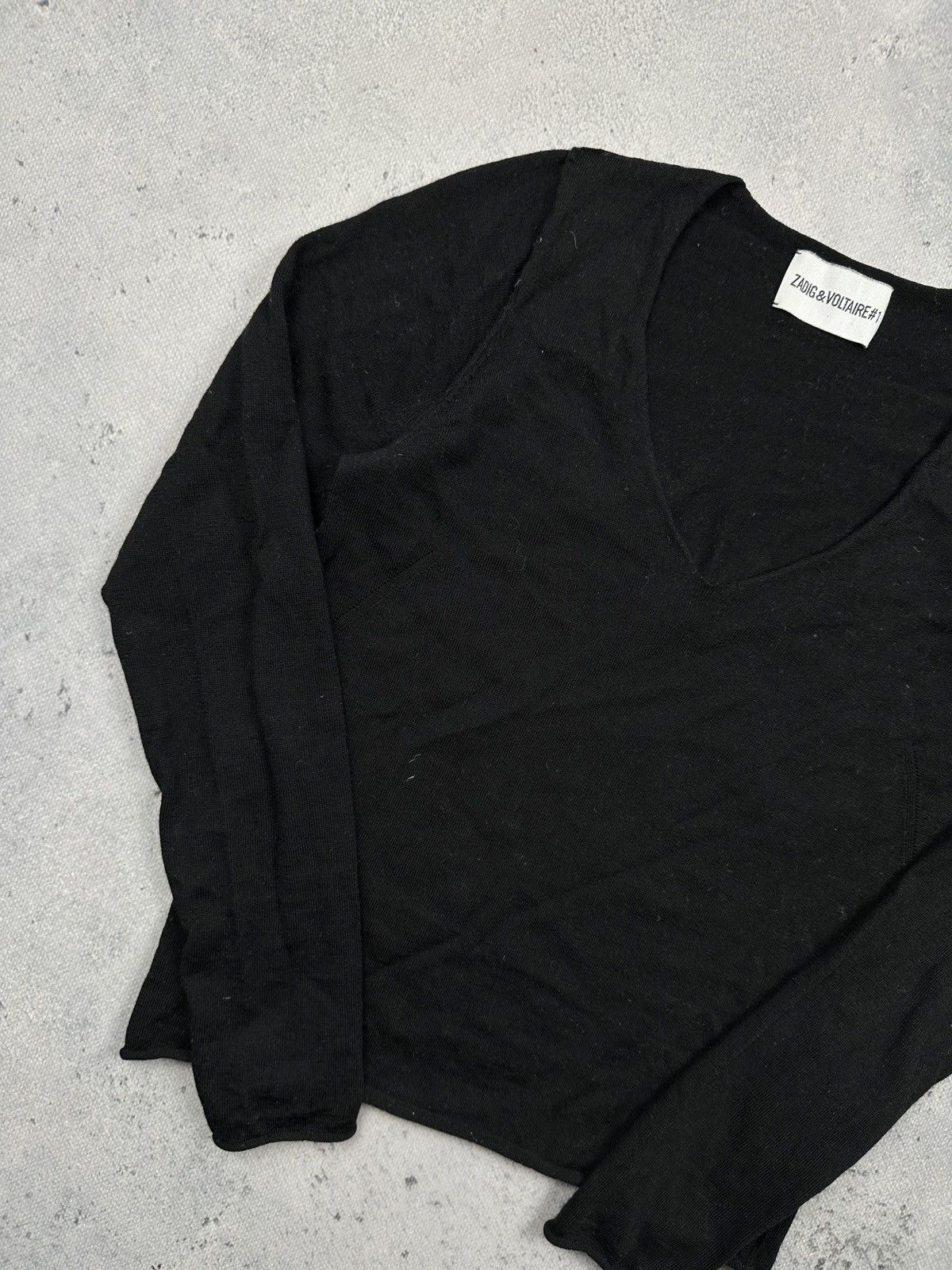 Zadig & Voltaire Zadig & Voltaire Nosfa Bis M-Rec Wool Top Sweater Butterfly Size XS / US 0-2 / IT 36-38 - 3 Thumbnail