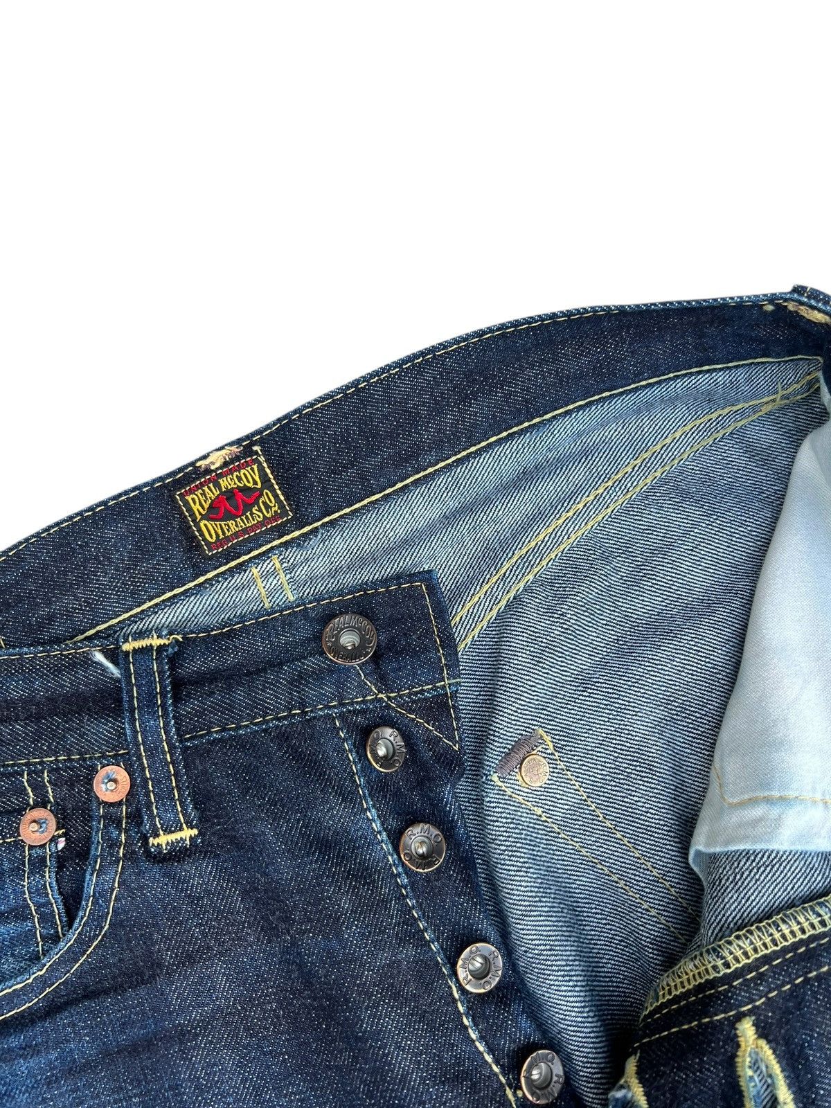 The Real McCoy's Vintage The Real McCoy Fade Blue Denim Selvedge Jeans Size US 30 / EU 46 - 7 Thumbnail