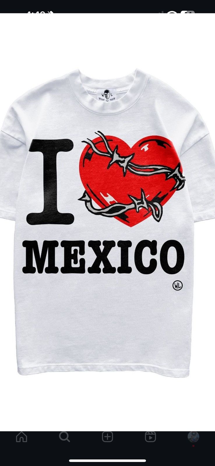 Warren Lotas I ❤️ Mexico T-shirt Warren Lotas 🇲🇽 Size US XL / EU 56 / 4 - 1 Thumbnail