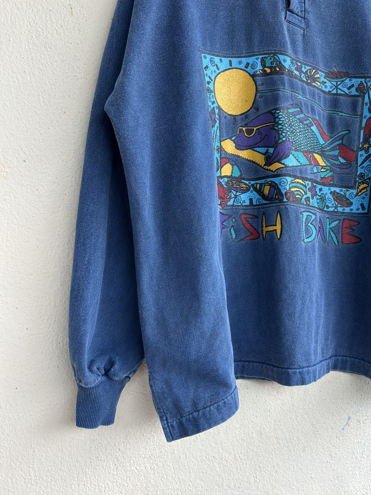 Habitat × Vintage × Wek Vintage Wek Fish Bake Sweatshirt Size US L / EU 52-54 / 3 - 6 Thumbnail