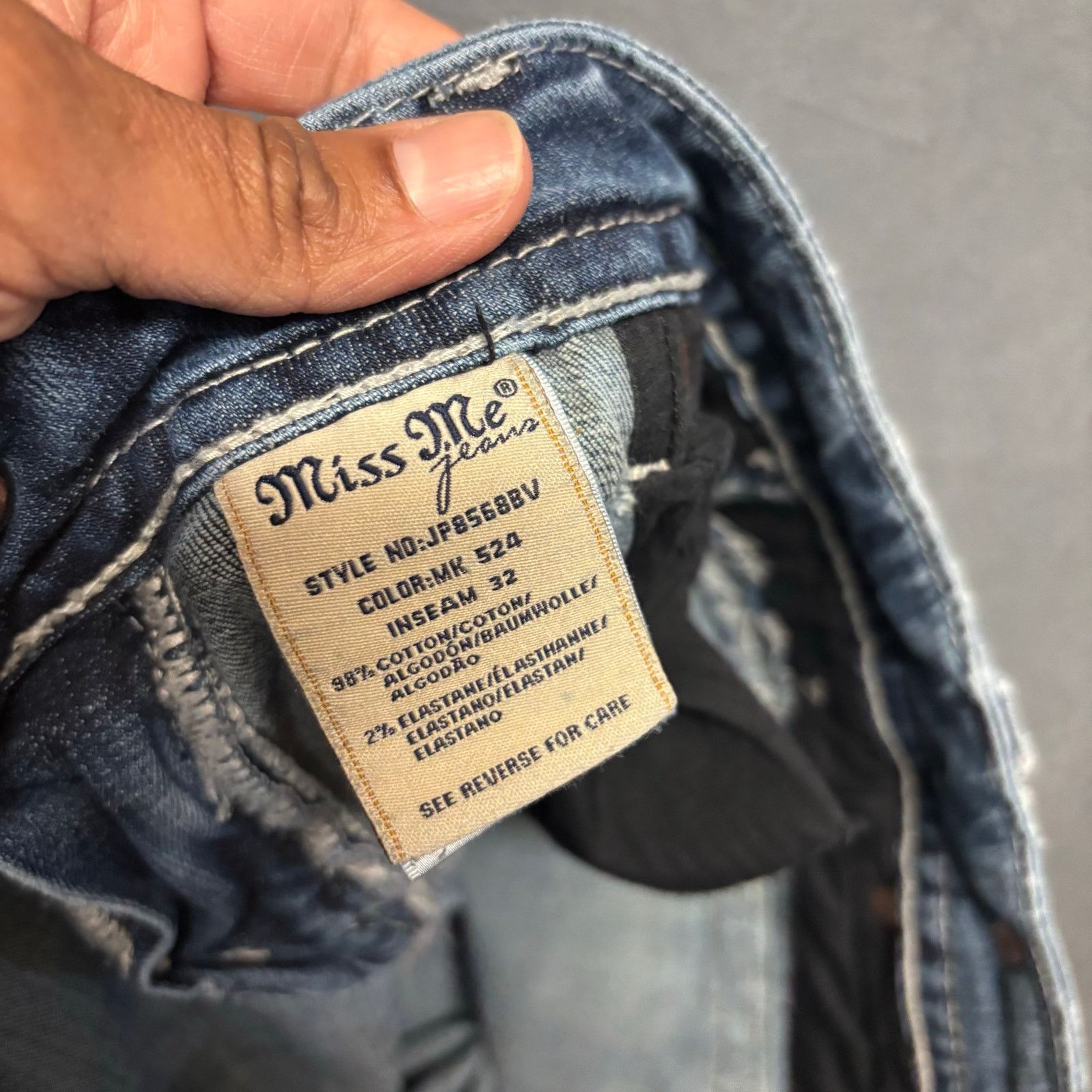 Miss Me Miss Me Studded Embellished Jeans Distress Signature Bootcut Size 30" / US 8 / IT 44 - 16 Thumbnail