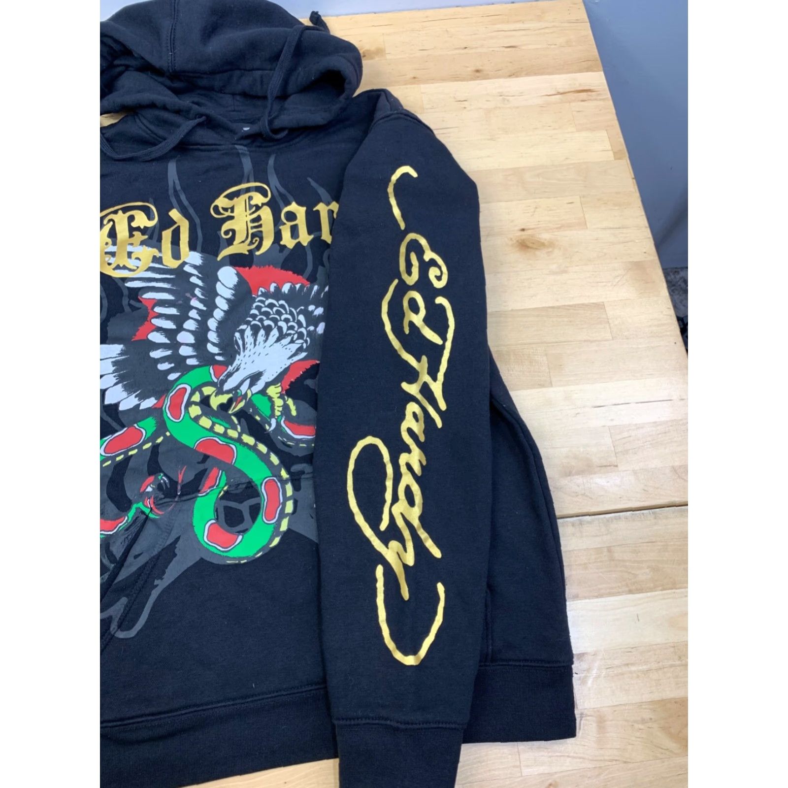 Ed Hardy Ed Hardy Hoodie Mens S Black Pullover Y2K Snake Eagle Goth 11395 Size US S / EU 44-46 / 1 - 4 Thumbnail