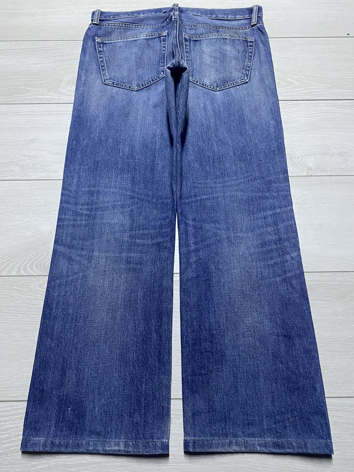Takashi Murakami × Uniqlo Vintage Uniqlo UJ Faded Wash Distressed Loose Jeans Size US 33 - 2 Thumbnail