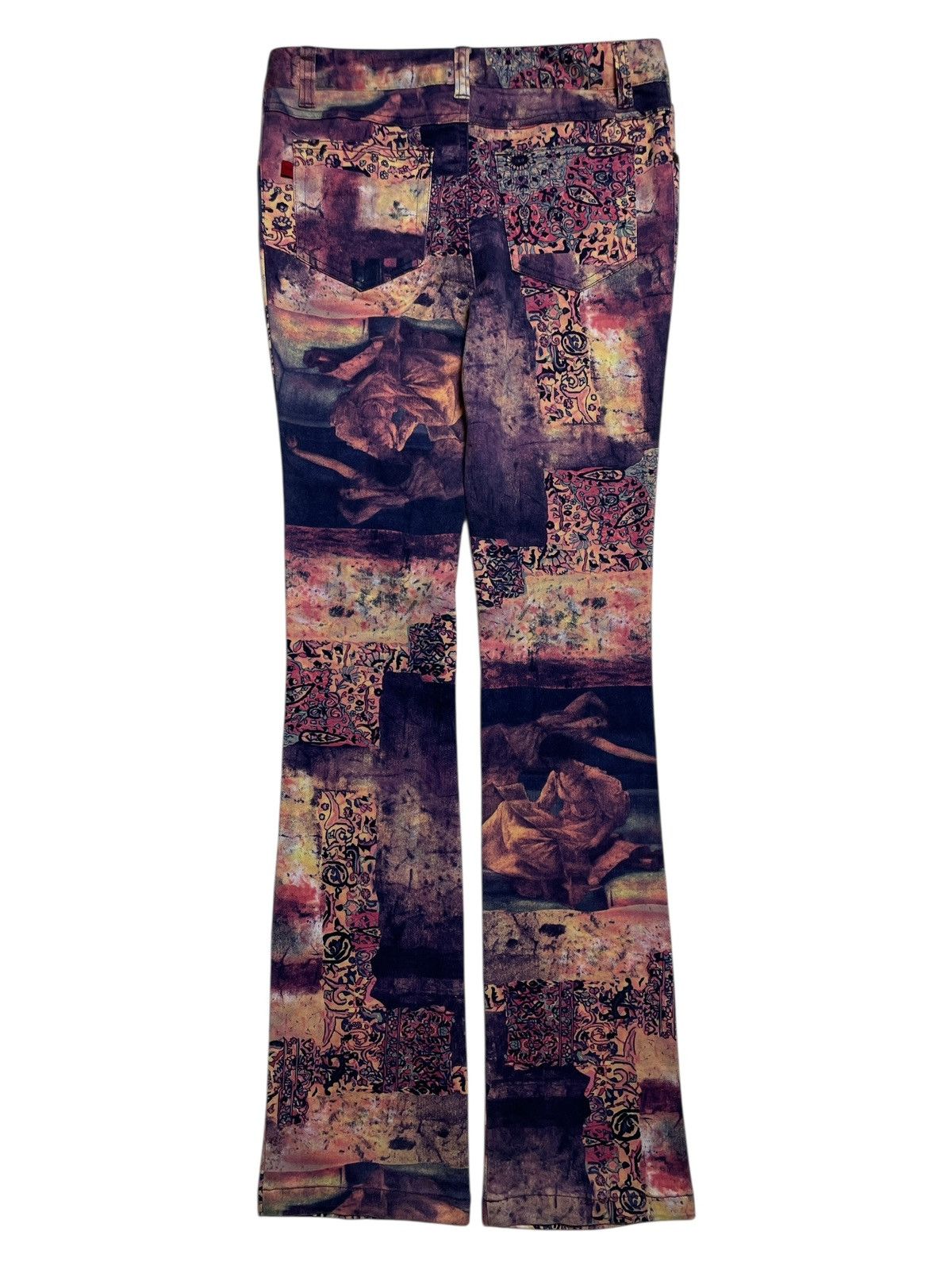 Beauty Beast 2000’s XIX - Surreal Collage Pattern Printed Flared Pants Size 29" - 12 Thumbnail