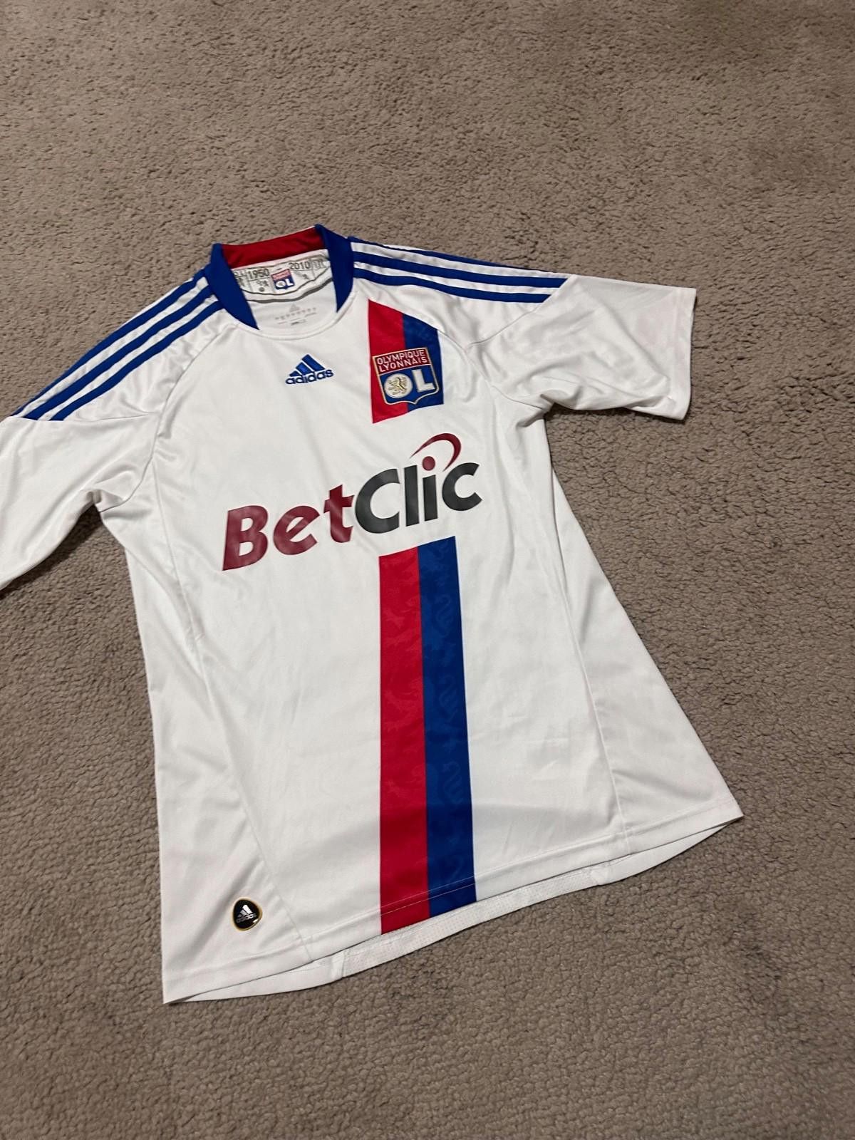 Adidas Olympique Lyonnais Lyon 2010/2011 Away Adidas Jersey Soccer Size US S / EU 44-46 / 1 - 2 Thumbnail