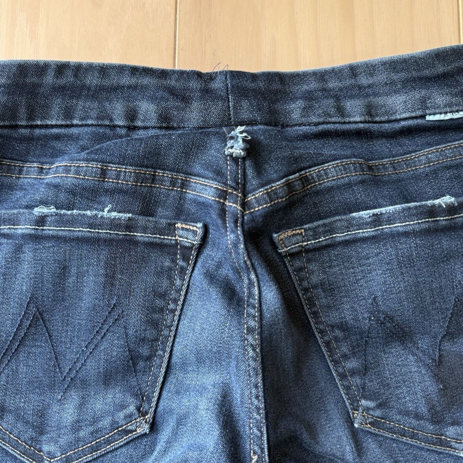 MOTHER Mother Looker Ankle Jeans W 24 Blue Dark Wash Glam Boho Size 24" / US 00 / IT 34 - 9 Thumbnail