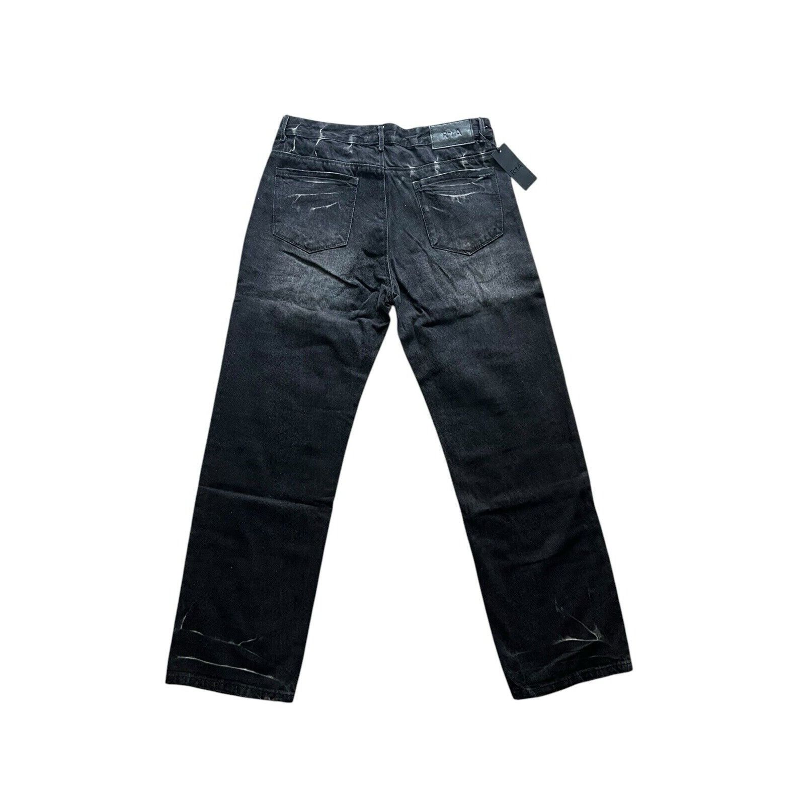 Rta RtA Mens Jonas Straight Leg Jeans $245 Black Size 34/32 Size US 34 / EU 50 - 5 Thumbnail