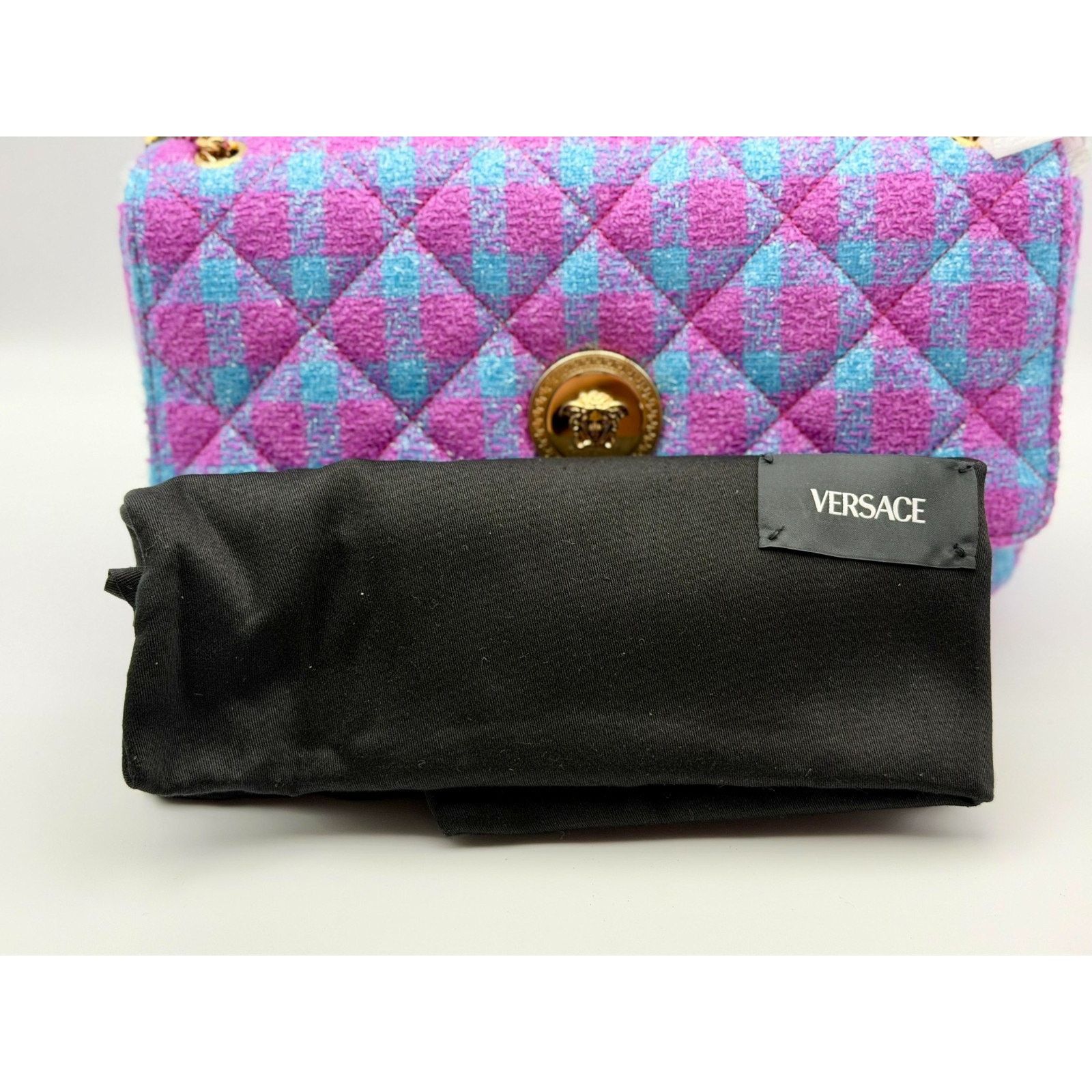 Versace VERSACE Women Wool Jacquard Gold Medusa Quilted Shoulder Bag Size ONE SIZE - 9 Thumbnail