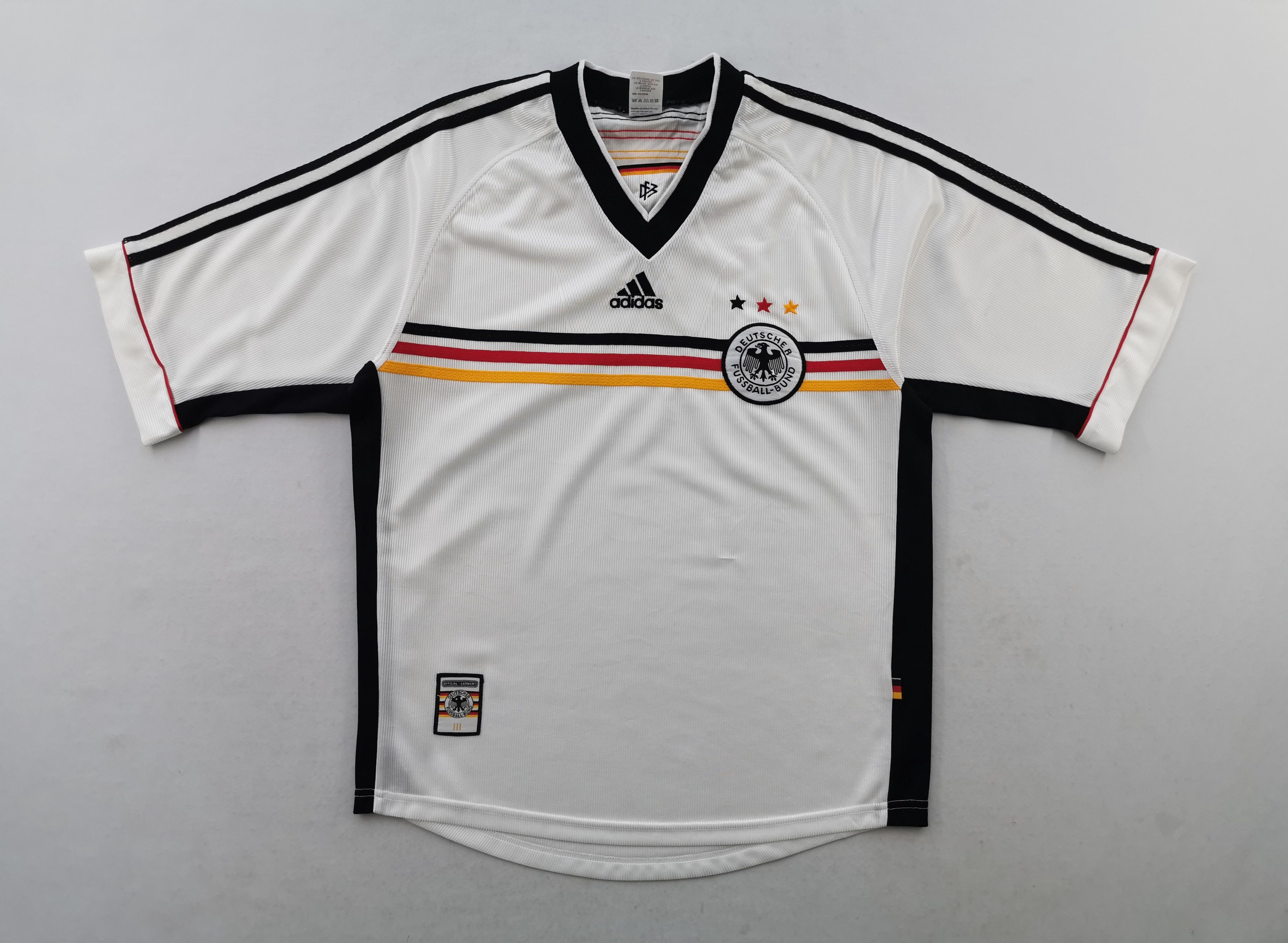image of VTG 90's Germany By Adidas Football Jersey Made In Portugal in Black/White, Men's (Size Medium)
