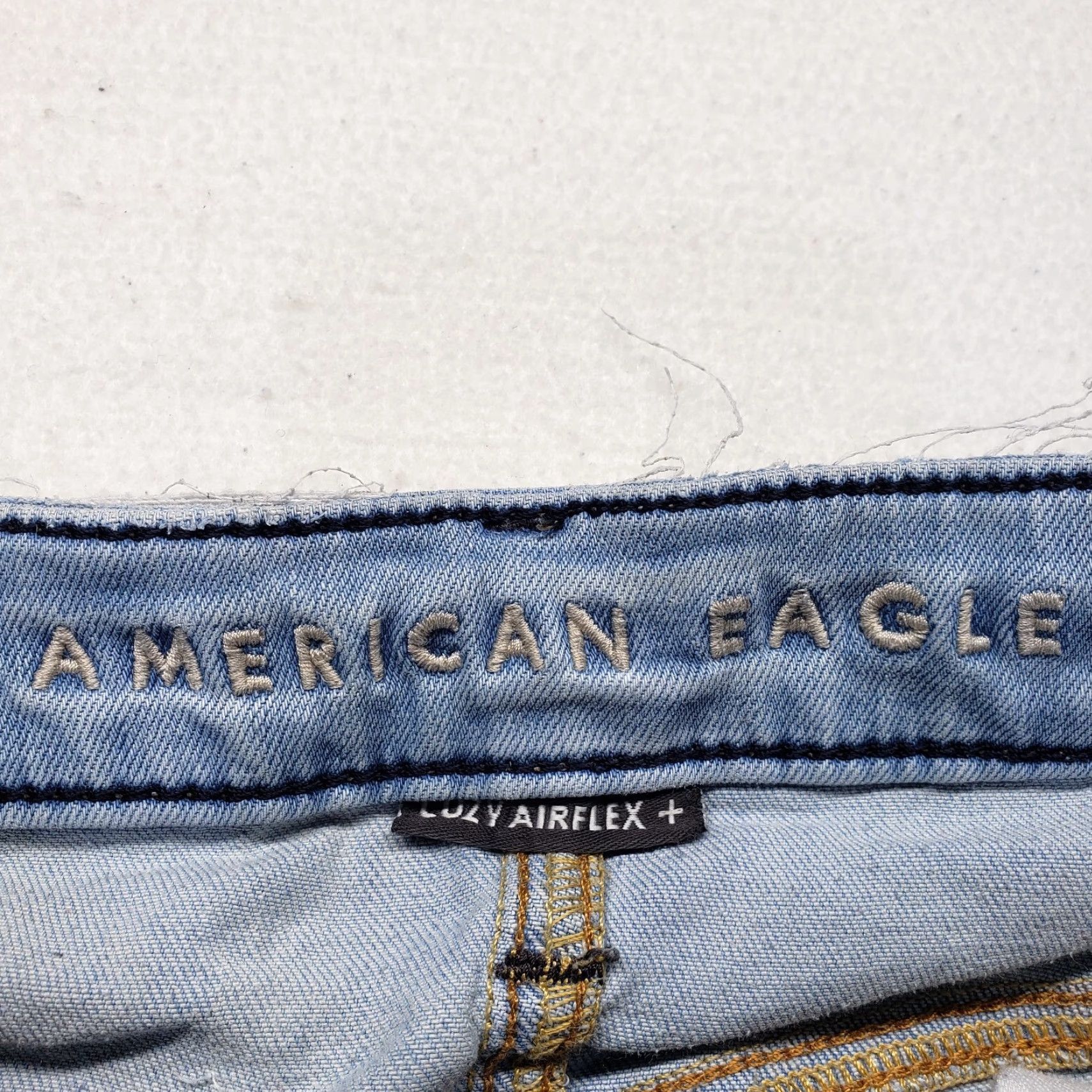 American Eagle Outfitters VINTAGE American Eagle Outfitters Cozy Airflex+ Slim Distressed Blue Jeans Men's 28 X 30 Size US 28 / EU 44 - 3 Thumbnail