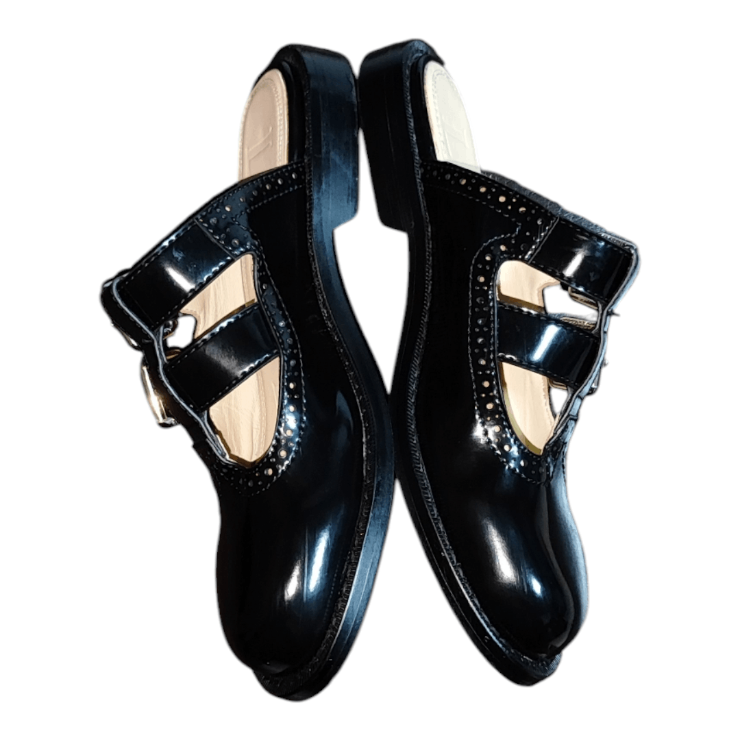 Loewe Loewe Black Leather Patent Campo Mary Jane Mules Size US 6 / IT 36 - 3 Thumbnail