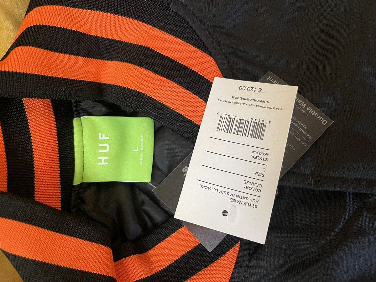 Huf HUF Bomber Jacket Black Orange Logo SF Giants Streetwear Size US L / EU 52-54 / 3 - 5 Thumbnail