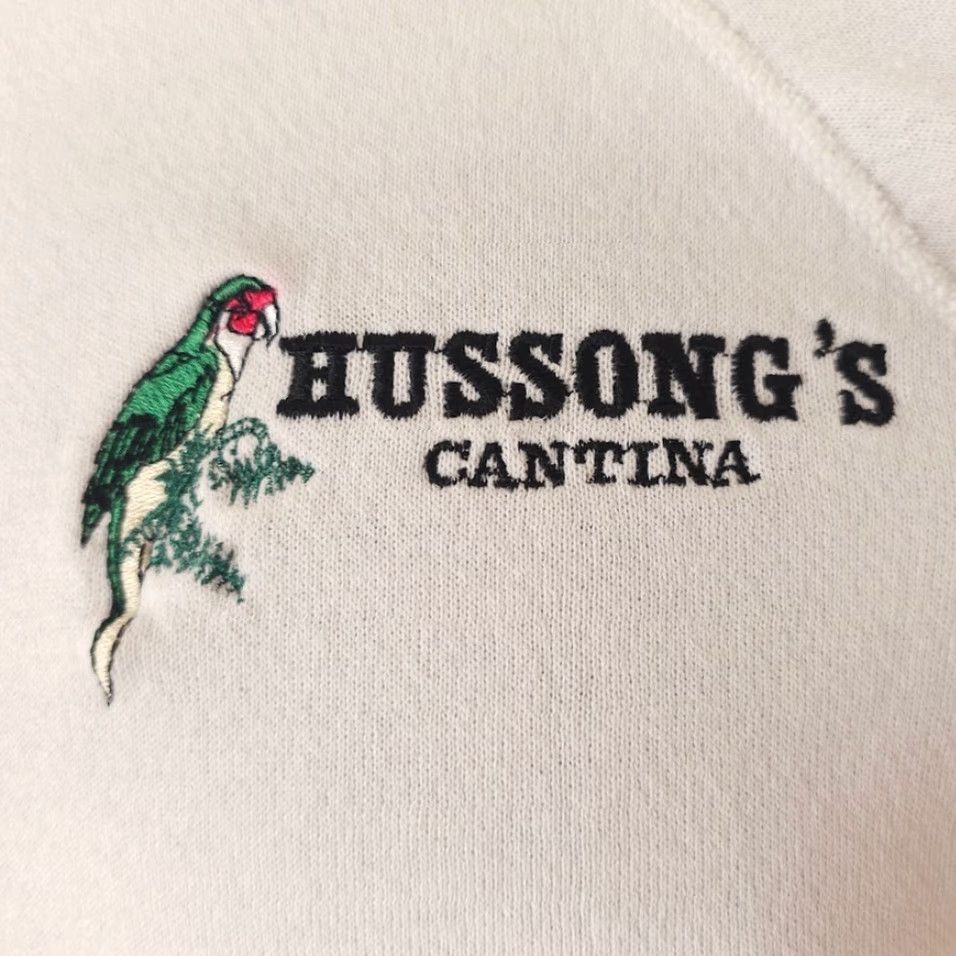 Vintage VINTAGE Hussongs Cantina Sweatshirt Mens Size XS White 80s Made In USA Size US XS / EU 42 / 0 - 3 Thumbnail