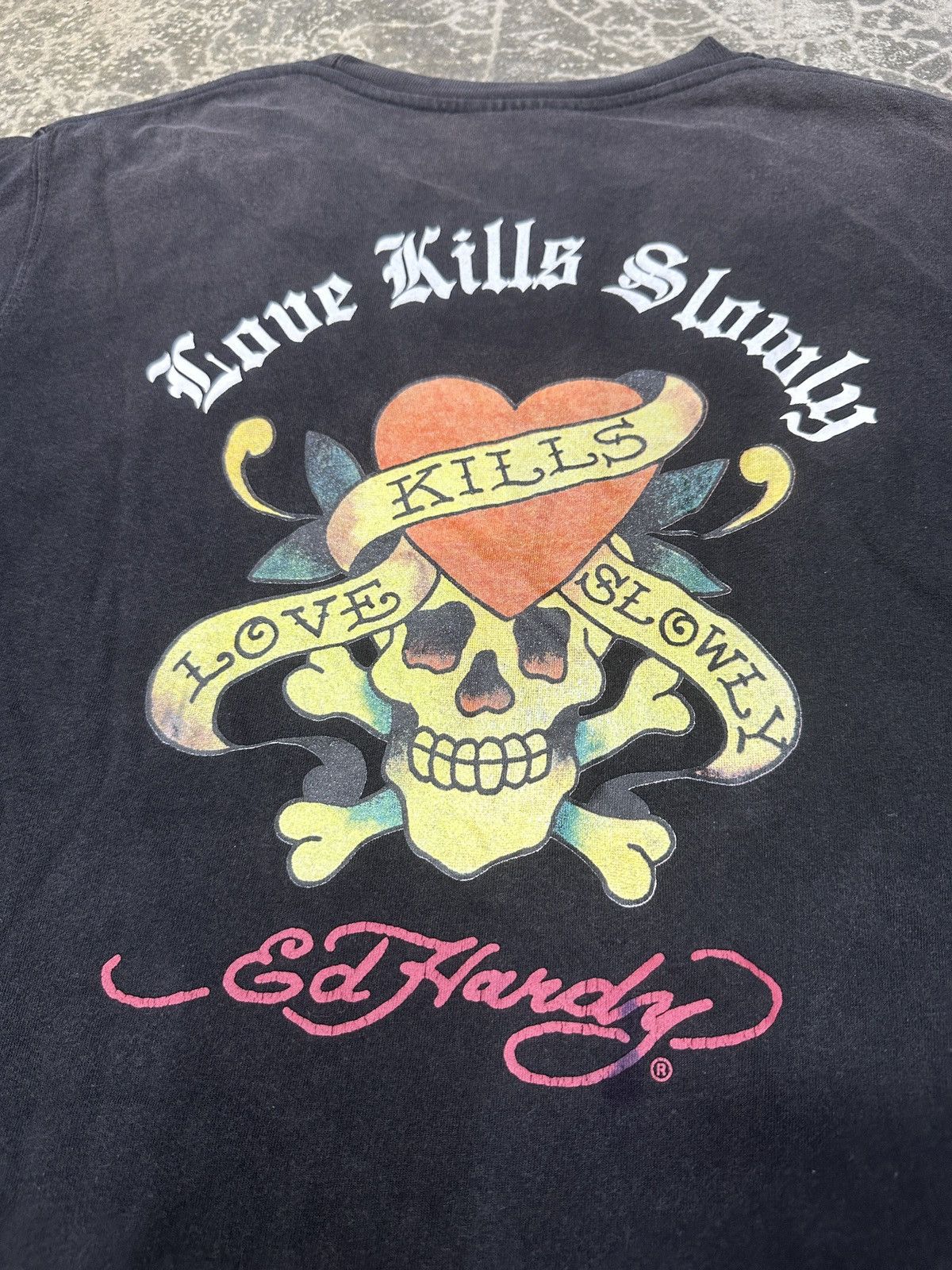 Christian Audigier × Ed Hardy × Vintage Sun Faded 🔥 Ed Hardy Rare Tshirt Size US XL / EU 56 / 4 - 10 Thumbnail