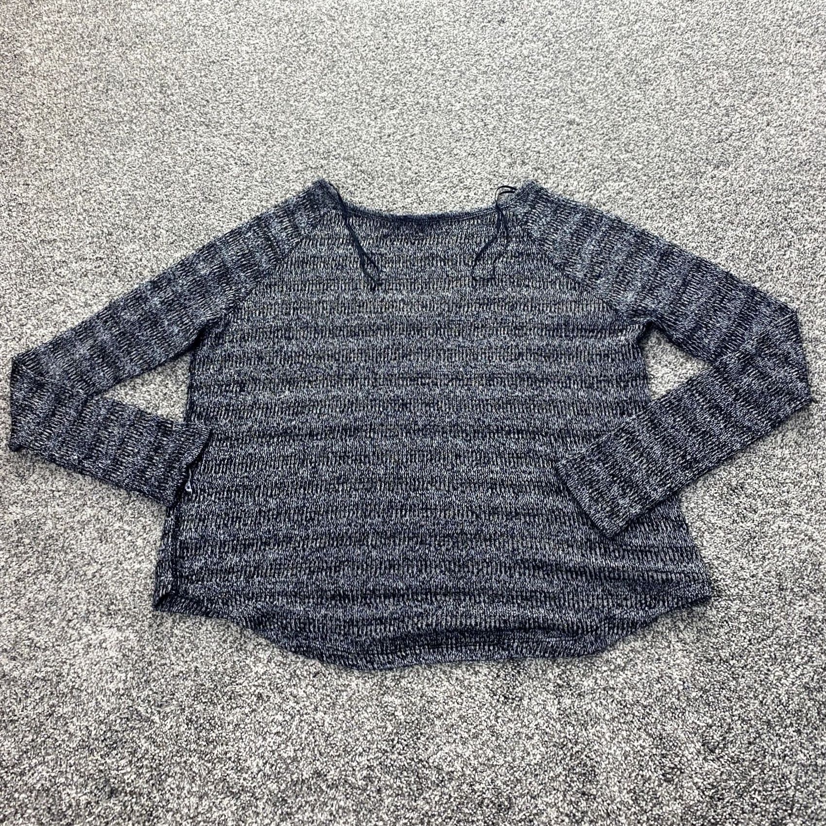Vintage Aeropostale Shirt Women XL Gray Stripe Long Sleeve Preppy Casual A87 Size XL / US 12-14 / IT 48-50 - 5 Thumbnail