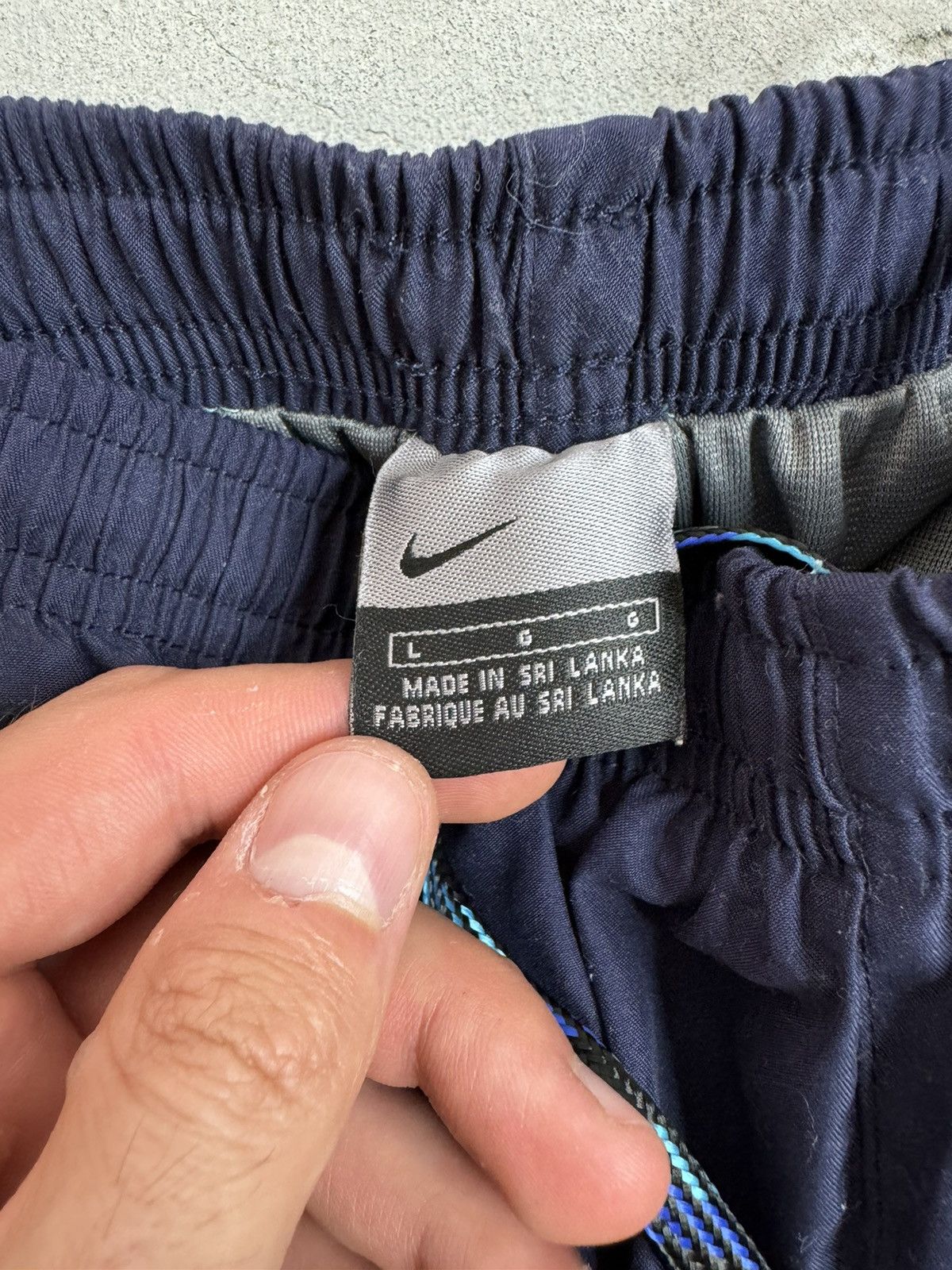 Nike × Vintage Vintage Nike Nylon Cargo Track Pants Swoosh Drill Y2K Rap Size US 34 / EU 50 - 5 Thumbnail