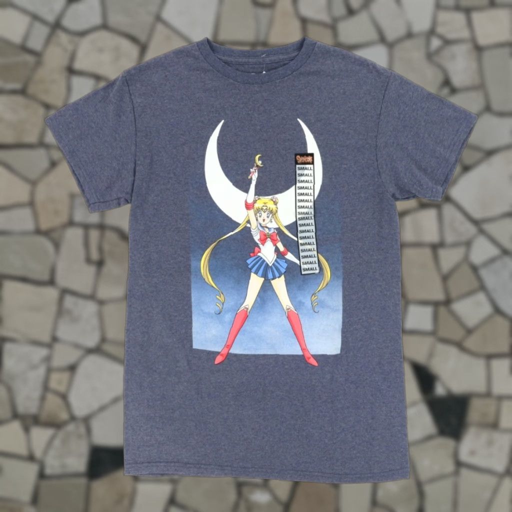 Vintage Sailor Moon Pose Spencers Solid T-Shirt Gray Men's S Shirt Regular Mens Size S Size US S / EU 44-46 / 1 - 1 Thumbnail