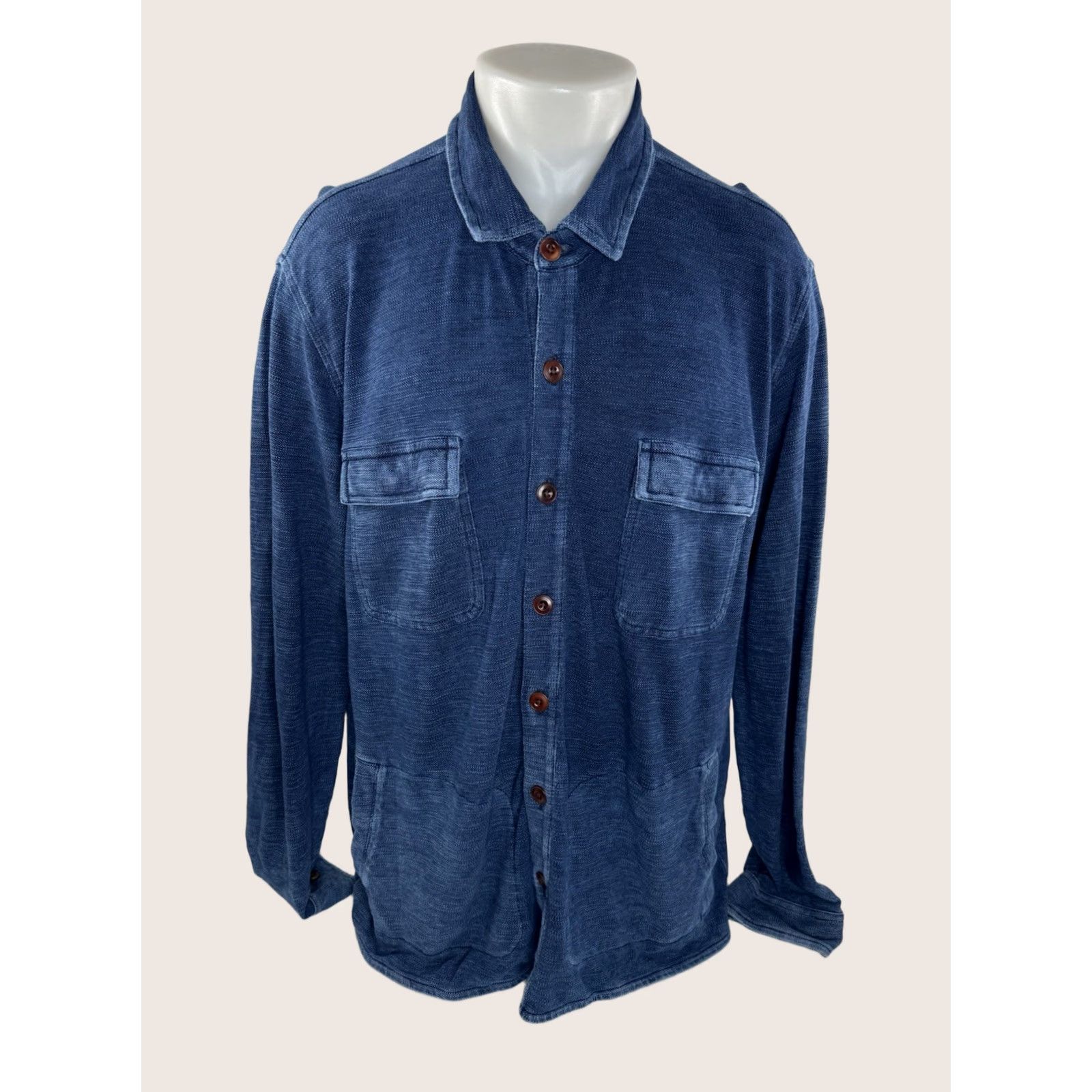 Peter Millar PETER MILLAR Shirt Jacket XL Lightweight 4 Pocket Mens Blue Size US XL / EU 56 / 4 - 1 Thumbnail