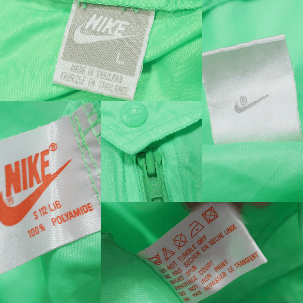 Nike 90S Logo Neon Green Nylon Anorak Jacket Size US L / EU 52-54 / 3 - 9 Thumbnail