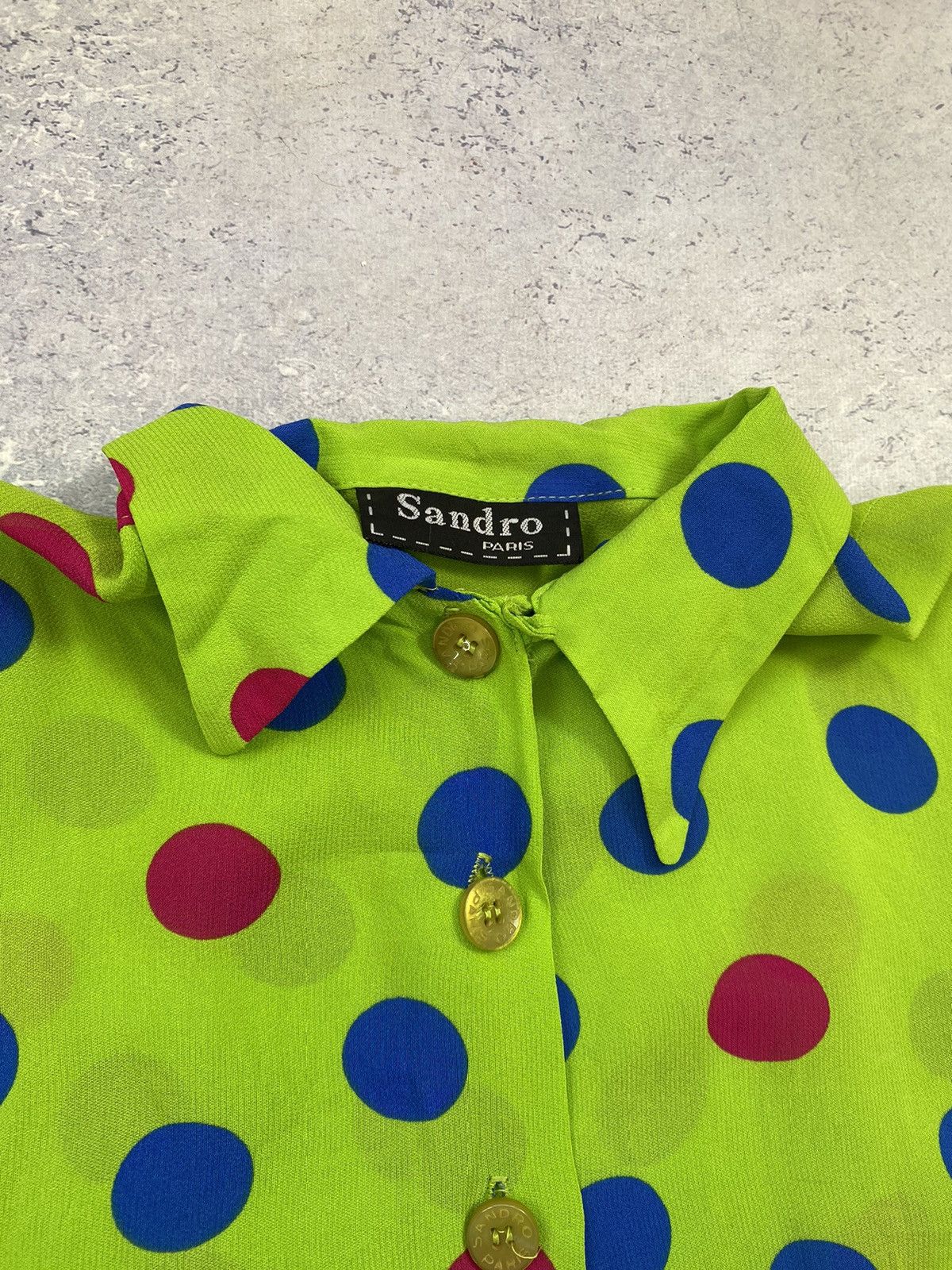 Sandro × Vintage Vintage Sandro Paris Women’s Blouse Size L / US 10 / IT 46 - 7 Thumbnail