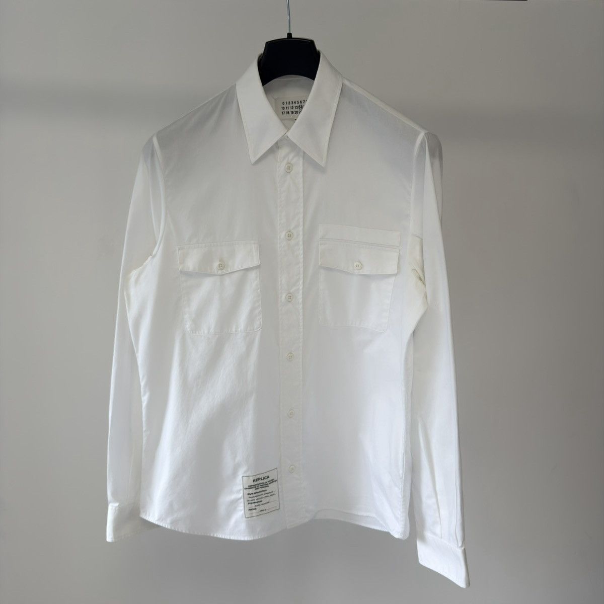 Maison Margiela S/S 17 White Cotton ‘Officer’ Shirt Size US L / EU 52-54 / 3 - 1 Thumbnail
