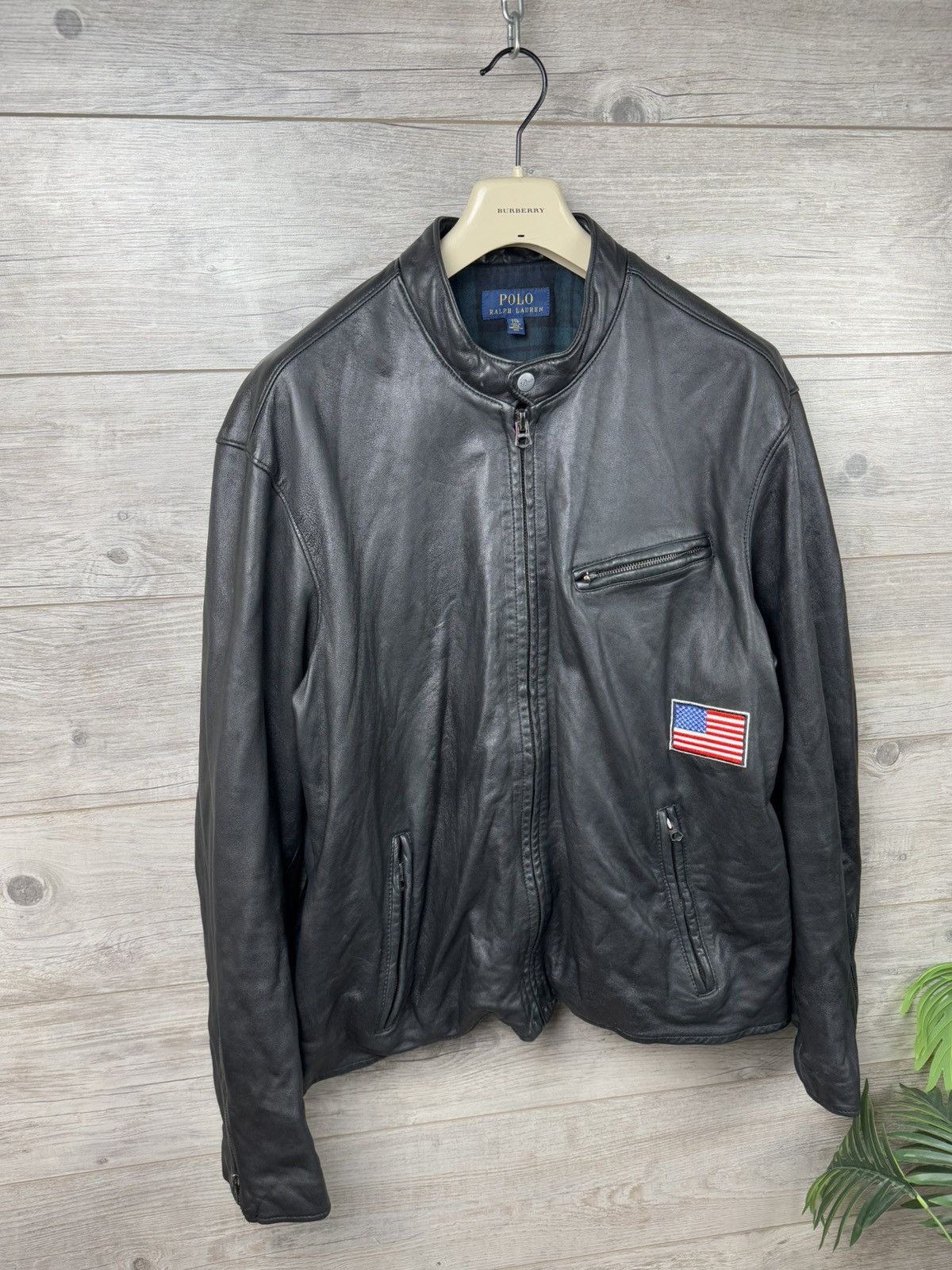 Polo Ralph Lauren Polo Ralph Lauren Leather Racer Moto Biker Jacket Size XXL Size US XXL / EU 58 / 5 - 2 Thumbnail
