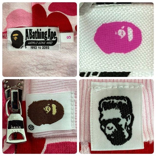 Bape BAPE ABC Camo Pink Crystal Stone Shark Full Zip Hoodie APE Size S / US 4 / IT 40 - 9 Thumbnail