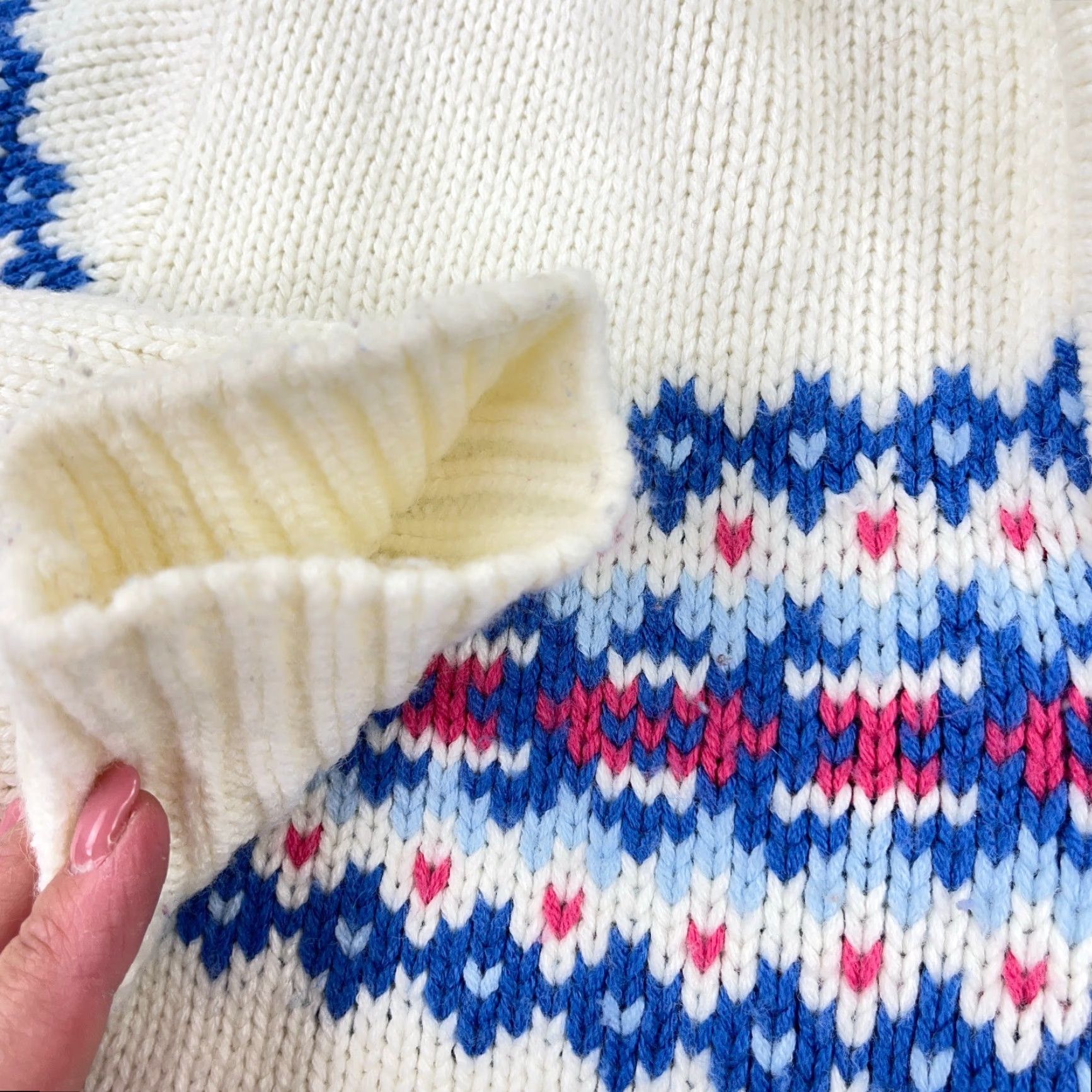 Aeropostale VINTAGE Aeropostale Sweater Cardigan Women Large White Blue Fall Winter Casual Long Sleeve Knit Size L / US 10 / IT 46 - 3 Thumbnail