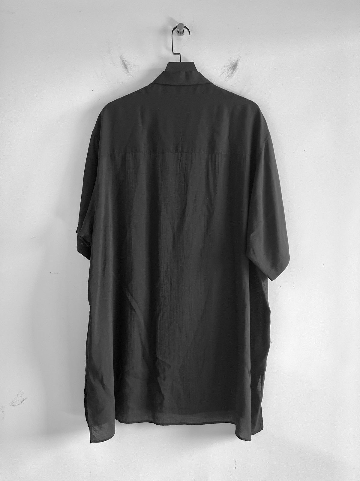 Yohji Yamamoto Yohji Yamamoto POUR HOMME - CELLULOSE OPEN COLLAR BLOUSE Size US L / EU 52-54 / 3 - 3 Thumbnail