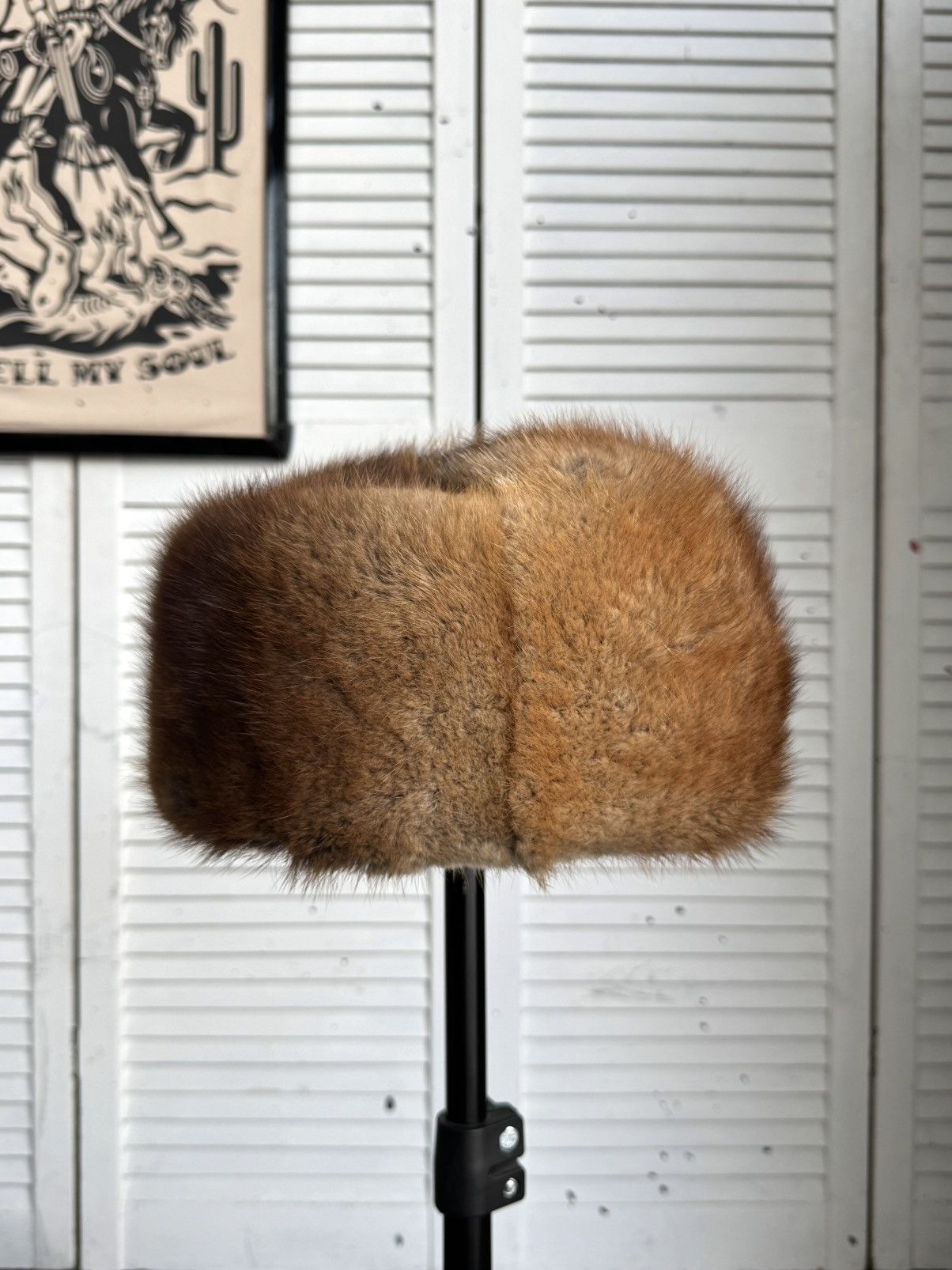 Vintage Vintage USSR Fox Fur Ushanka Trapper Hat Brown 70s 80s Size ONE SIZE - 5 Thumbnail