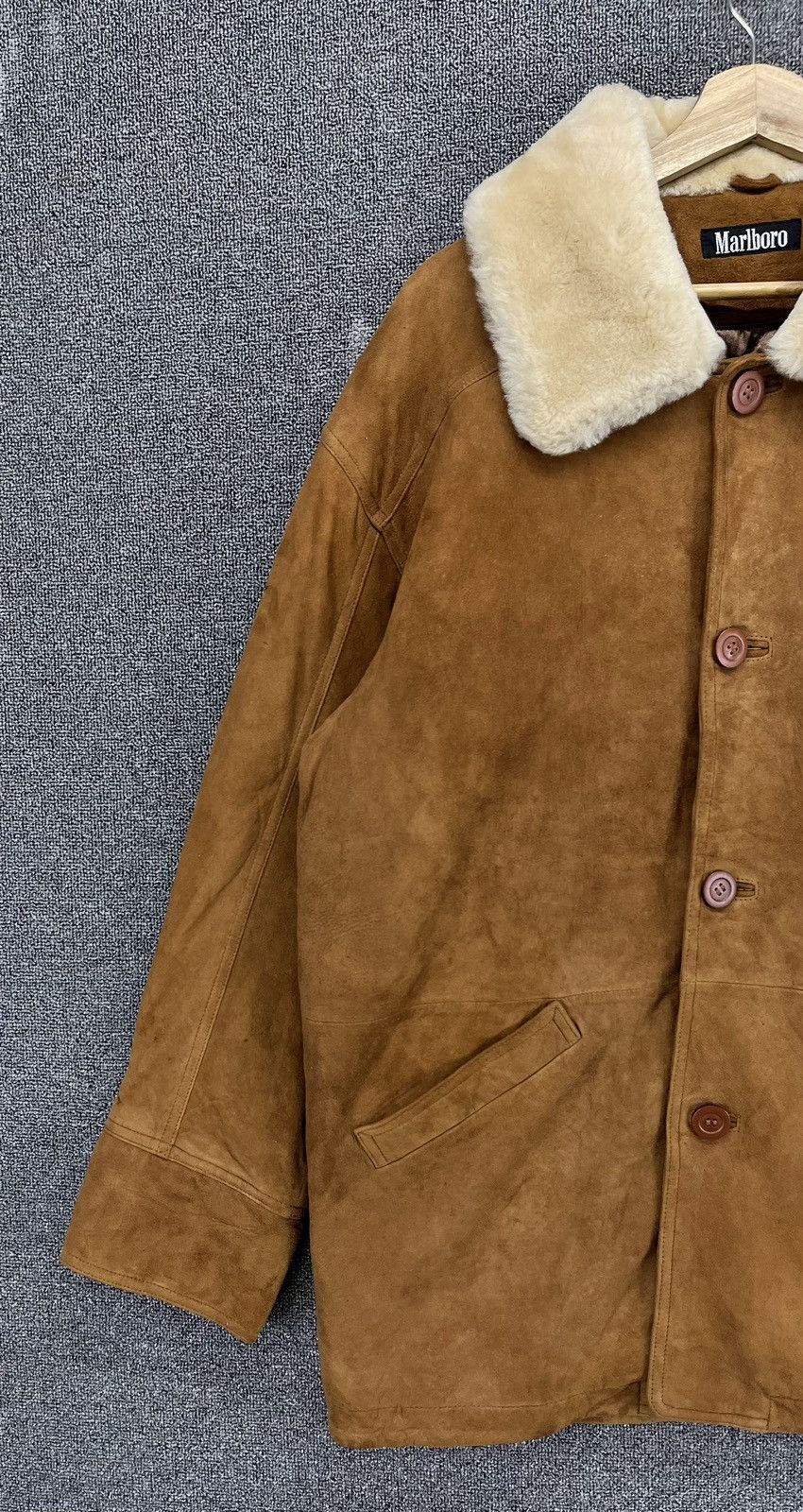 Leather × Marlboro × Vintage Vintage Marlboro Luxury Brown Leather Jacket Size US L / EU 52-54 / 3 - 3 Thumbnail