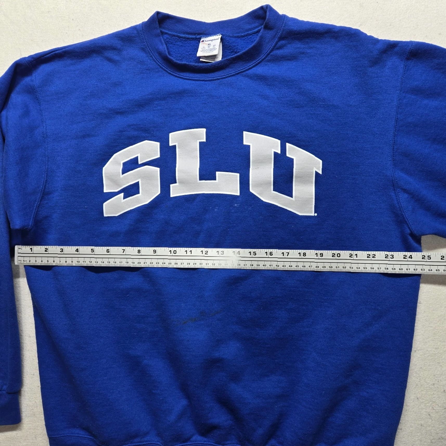 Champion VINTAGE Champion Sweatshirt Pullover XL Men Crewneck St. Louis University Blue Grey University 90s? Size US XL / EU 56 / 4 - 4 Thumbnail