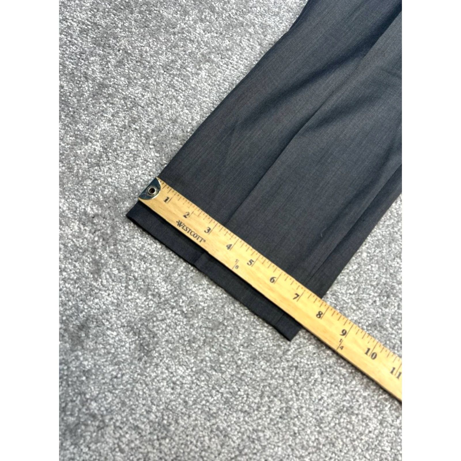 Vintage Ted Baker Jefferson Dress Pants Mens 35R Black Wool Business Low Rise Straight Size US 35 - 6 Thumbnail