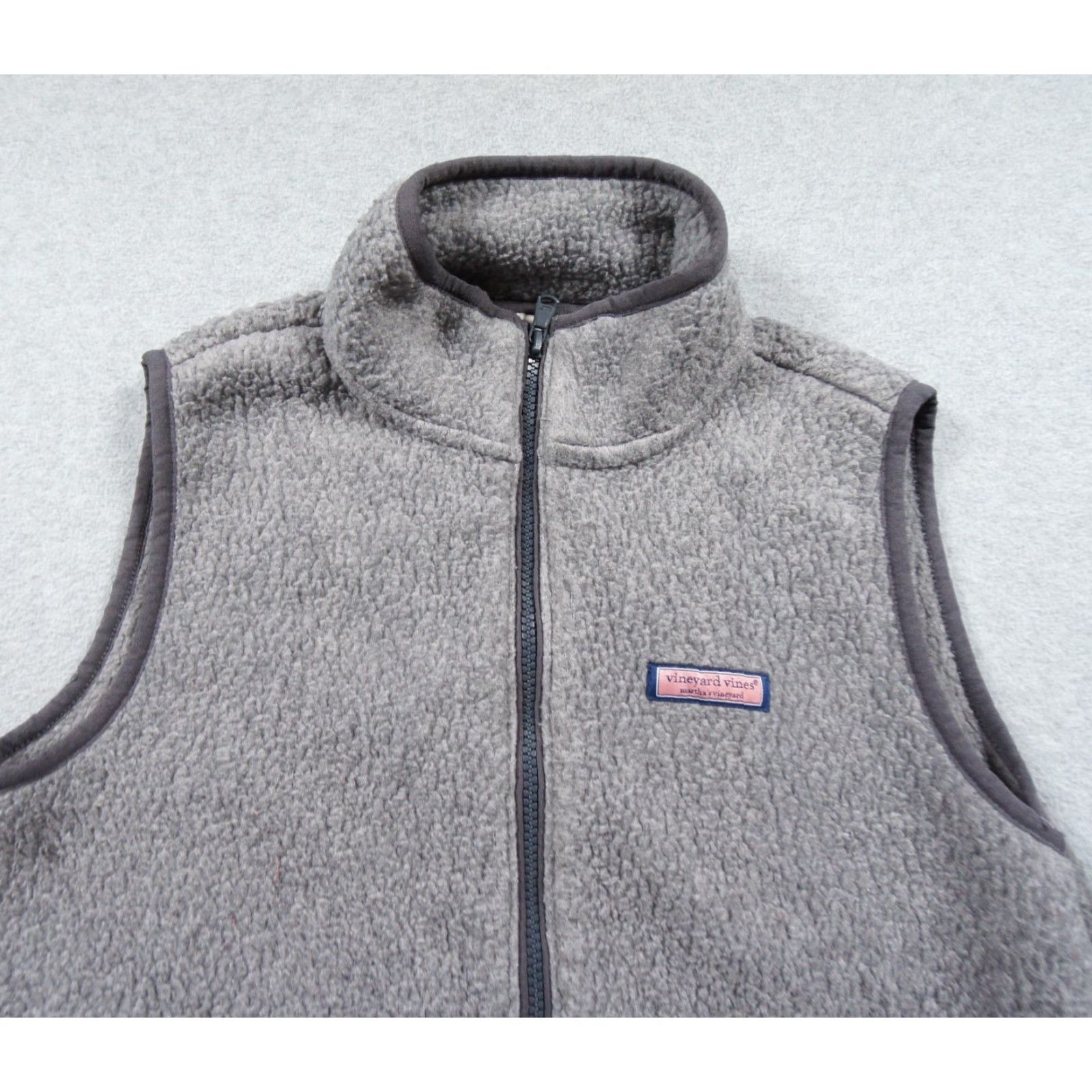 Vineyard Vines Vineyard Vines Vest Jacket Womens XS Gray Fleece Outdoor Casual Ladies Zip Mid-Length Regular Logo Size XS / US 0-2 / IT 36-38 - 2 Thumbnail