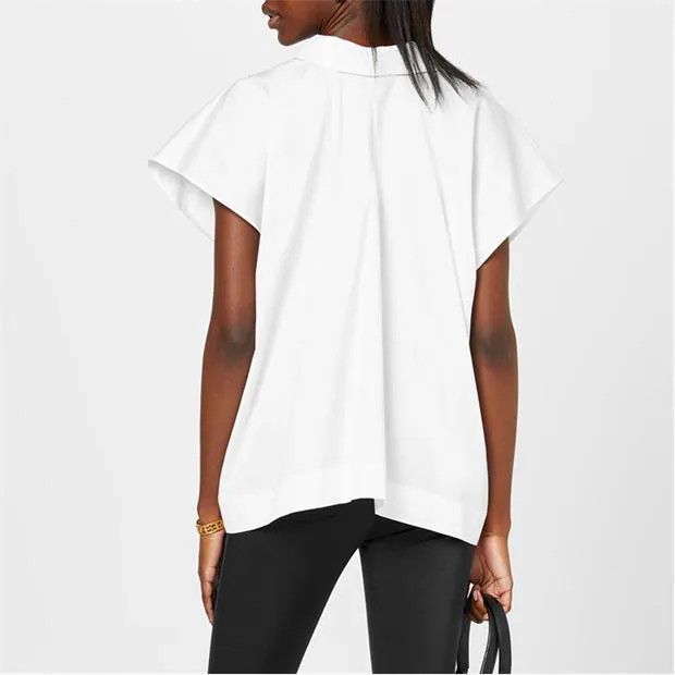 Balenciaga o1g2r1mq0924 Oversized Shirts in White & Black Size M / US 6-8 / IT 42-44 - 5 Thumbnail