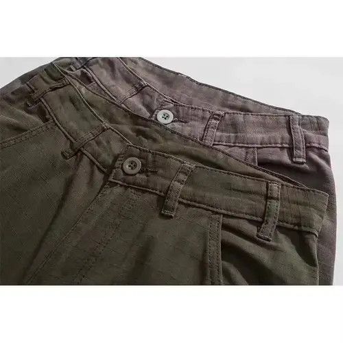 Jean 20AW Indigo Union Japan Olive Pocket Patchwork Pants Size US 31 - 3 Thumbnail