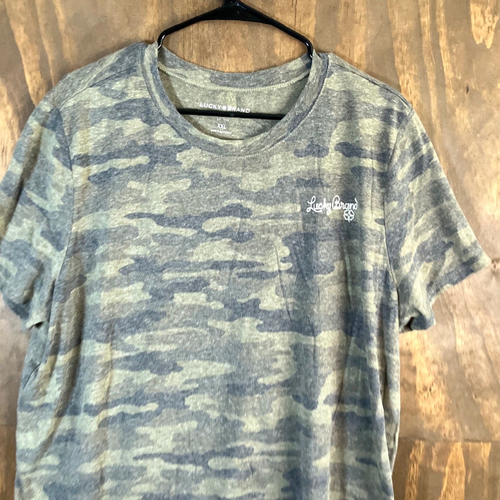 Lucky Brand Lucky Brand Shirt Womens Green Camo Burnout Short Sleeve Cotton Blend 2XL Size XXL / US 16-18 / IT 52-54 - 2 Thumbnail