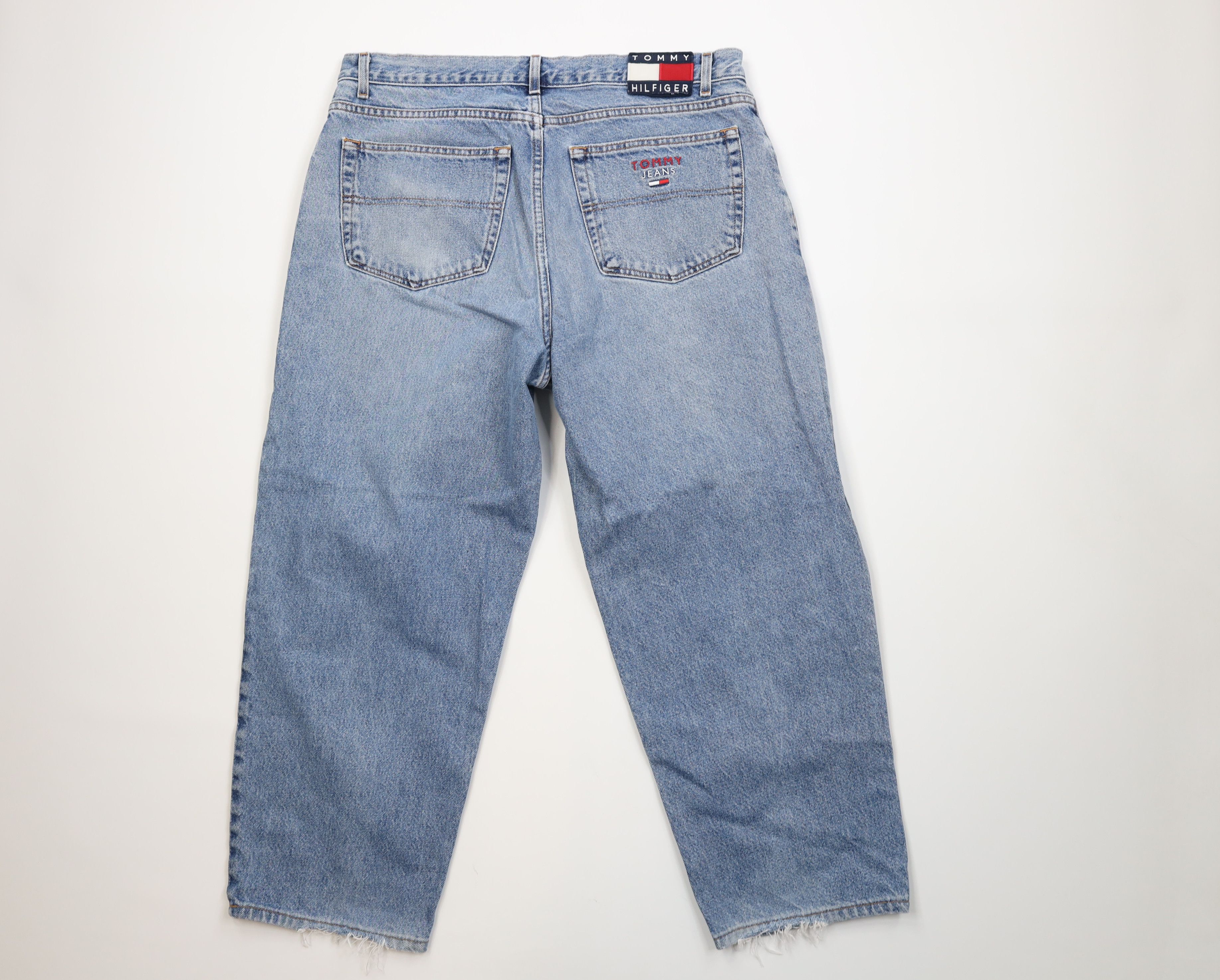 Tommy Hilfiger Vintage 90s Tommy Hilfiger Baggy Relaxed Fit Denim Jeans Size US 38 / EU 54 - 11 Thumbnail