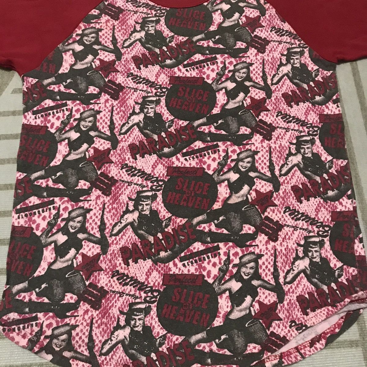 Hysteric Glamour × Japanese Brand ALGONQUINS JAPANESE BRAND GIRL FULLPRINT RARE TEE Size S / US 4 / IT 40 - 2 Thumbnail